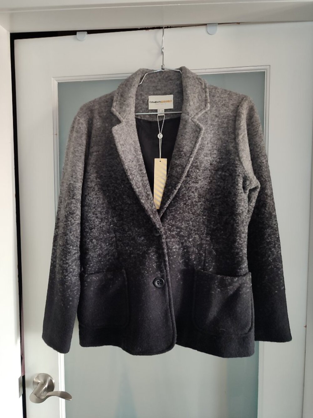 NWT Clements Ribeiro Portofino Ombre  52 % Wool Blazer Jacket - CA 10 / US 10